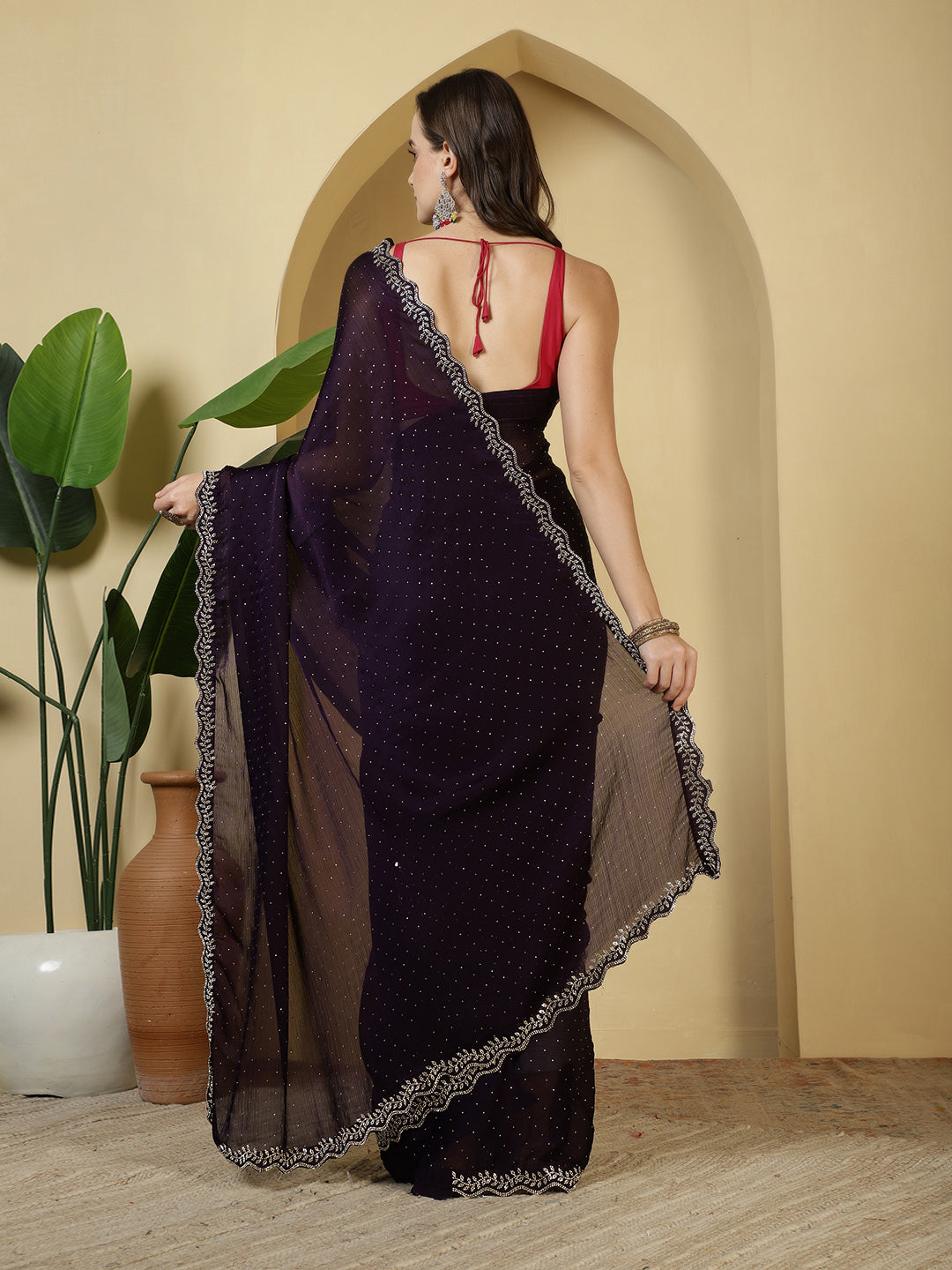 Digital Printed Chiffon Saree