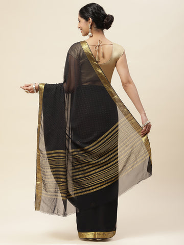 Stone Embroidered Chiffon Saree