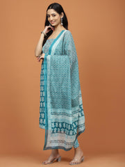 Printed Cotton Unstitched Suit Piece With Dupatta