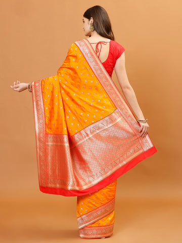 Zari Border Banarasi Woven Saree