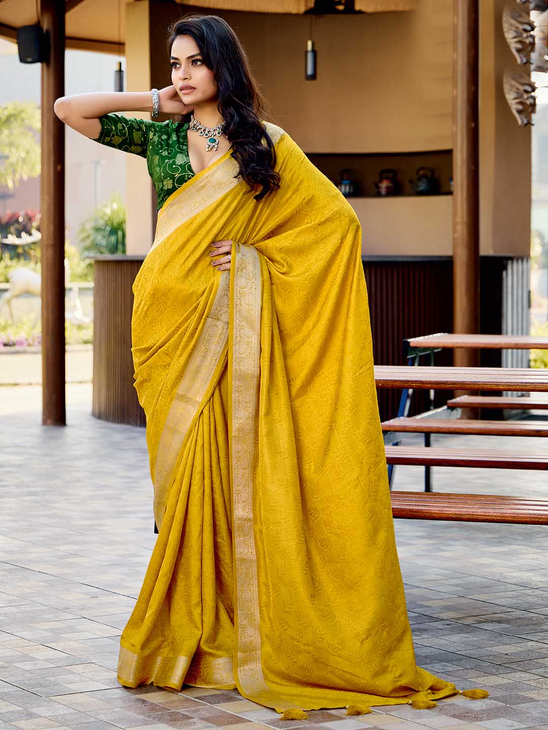 Zari Border Art Silk Saree