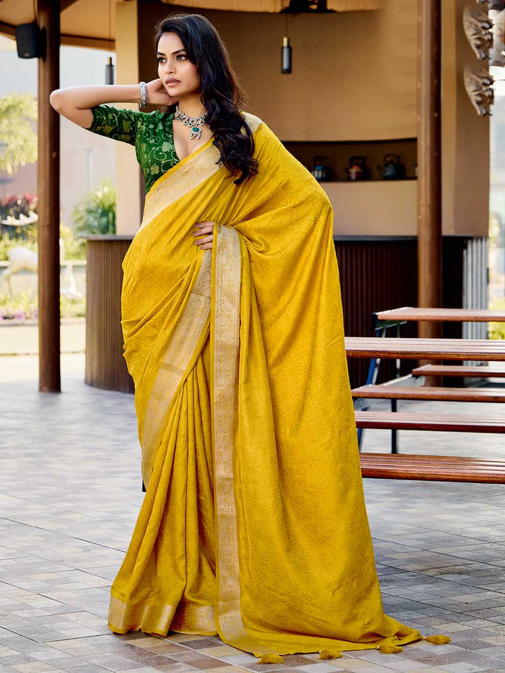 Zari Border Art Silk Saree