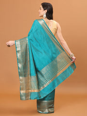 Plain Zari Border Handloom Saree