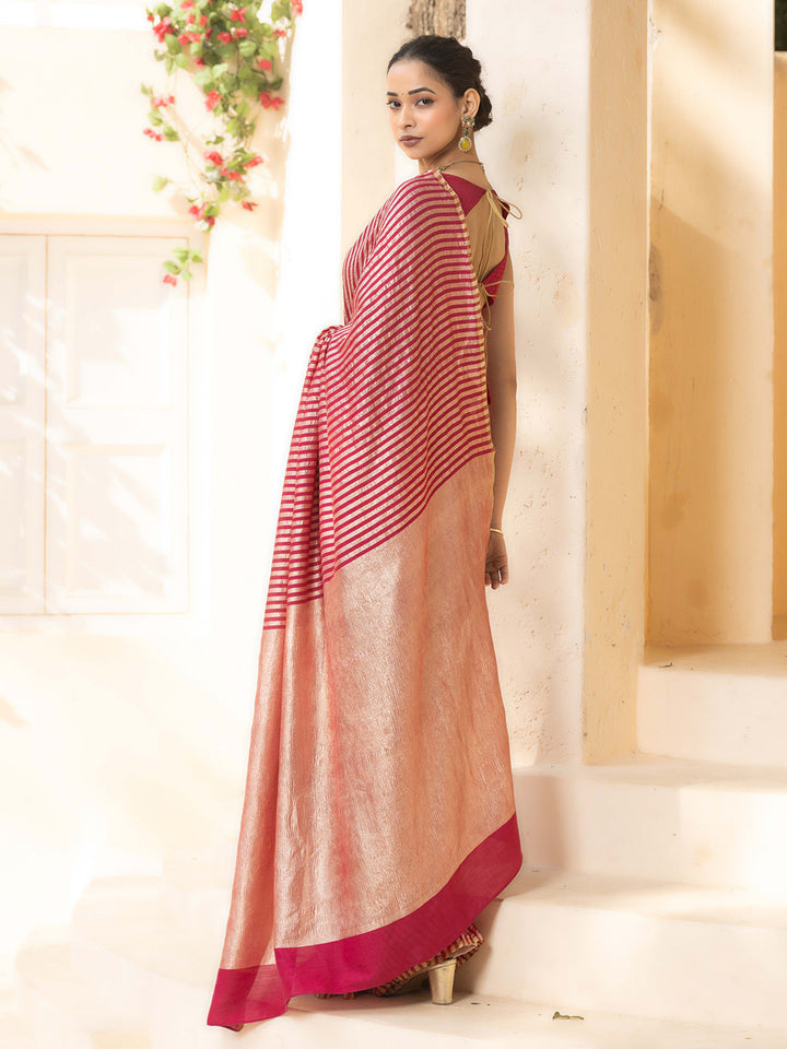 Plain Crepe Saree