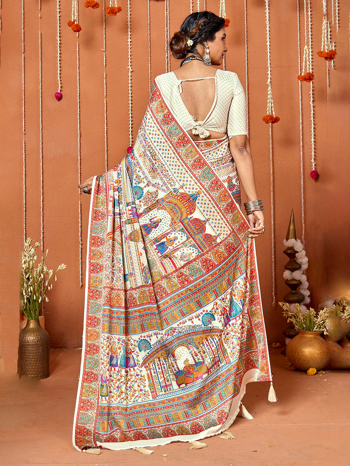 Printed Art Silk Saree