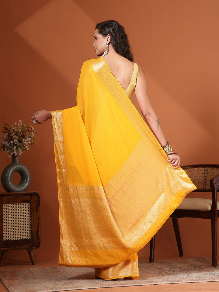 Plain Chiffon Saree