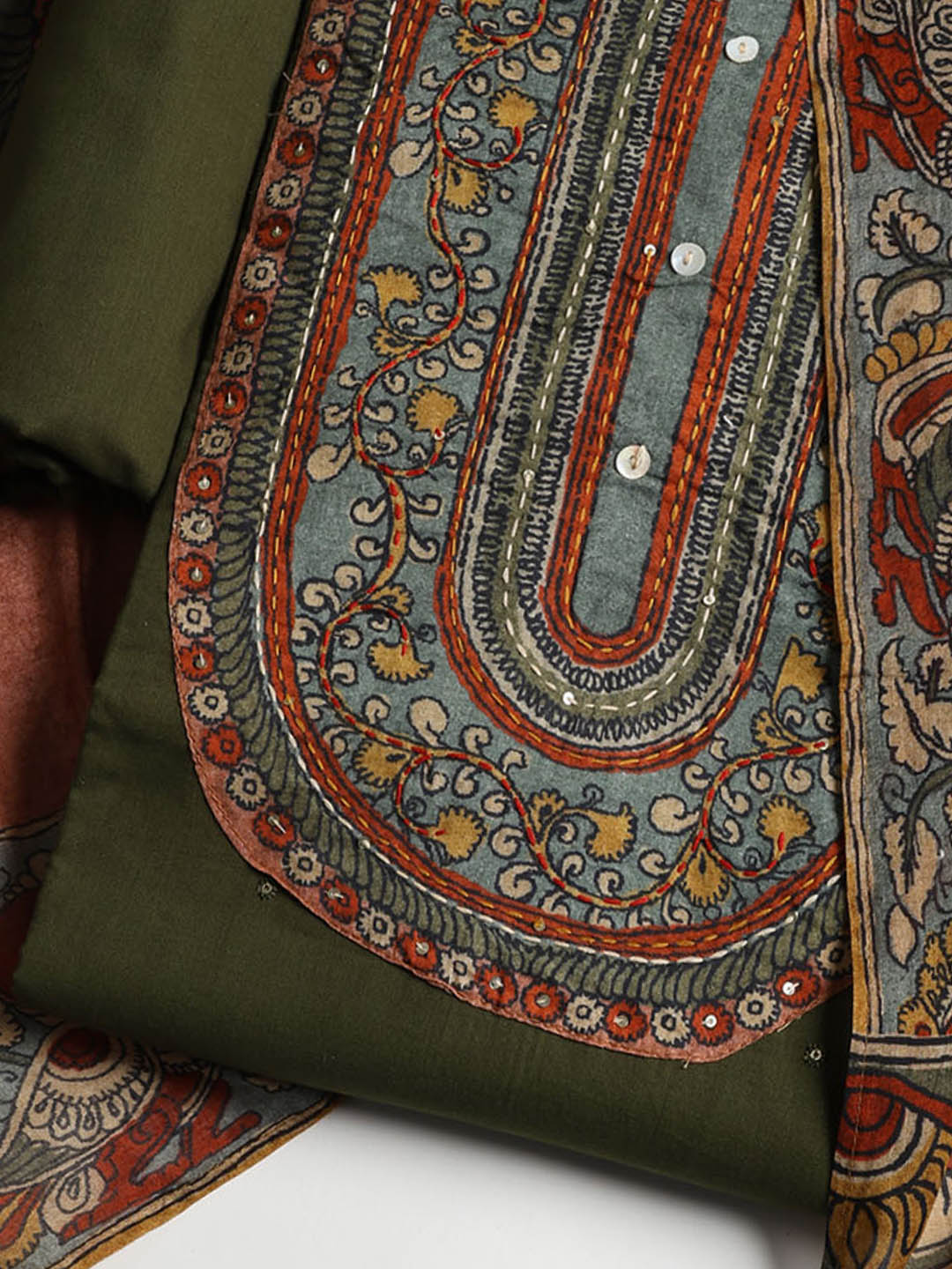 Printed Cotton Printed Unstitched Suit With Dupatta