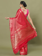 Zari Jaal Woven Crepe Saree