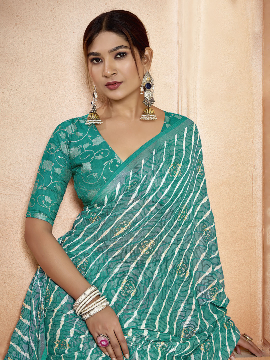 Digital Printed Chiffon Saree