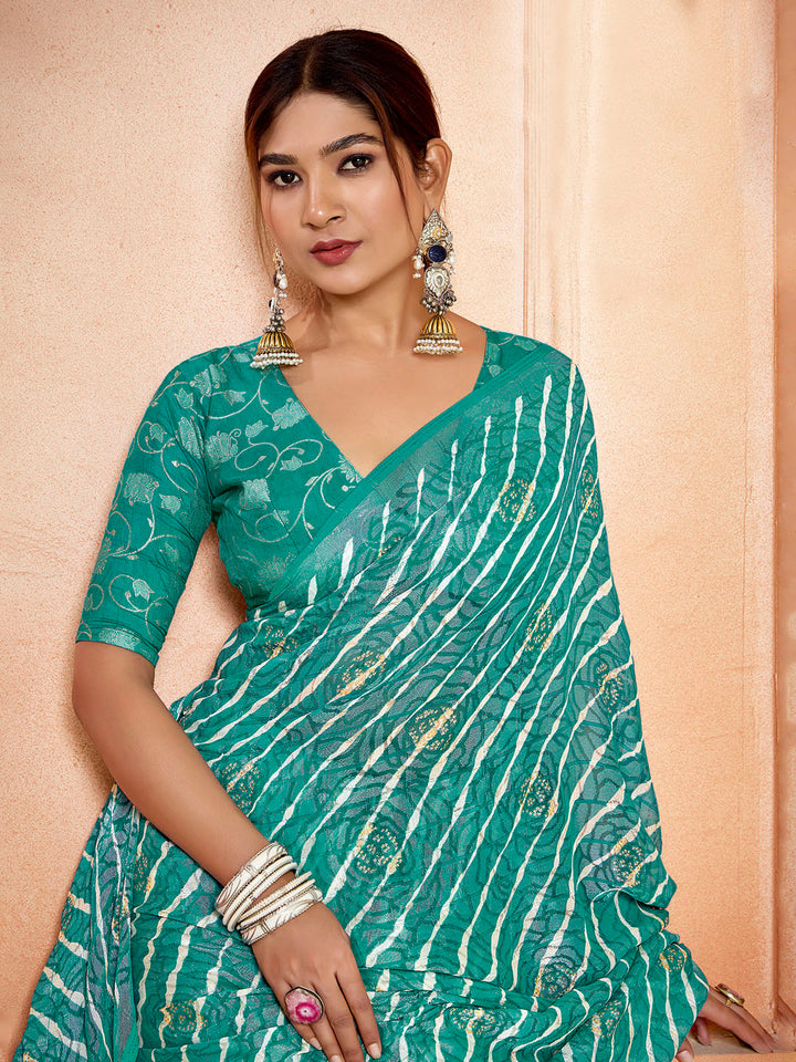 Digital Printed Chiffon Saree