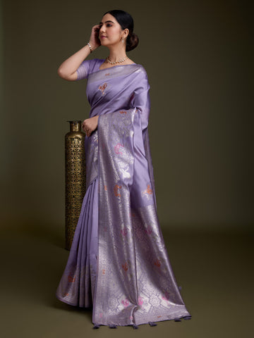 Zari Jaal Woven Art Silk Saree