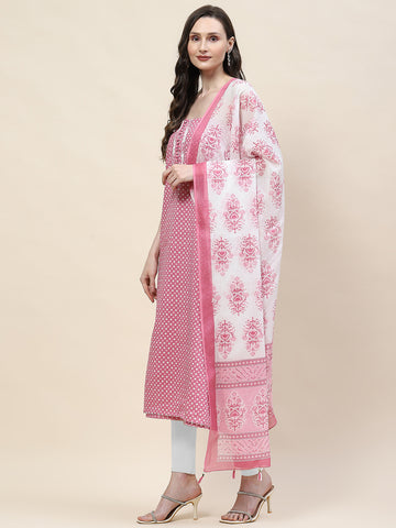 Abstract printed Unstitched Suit Material
