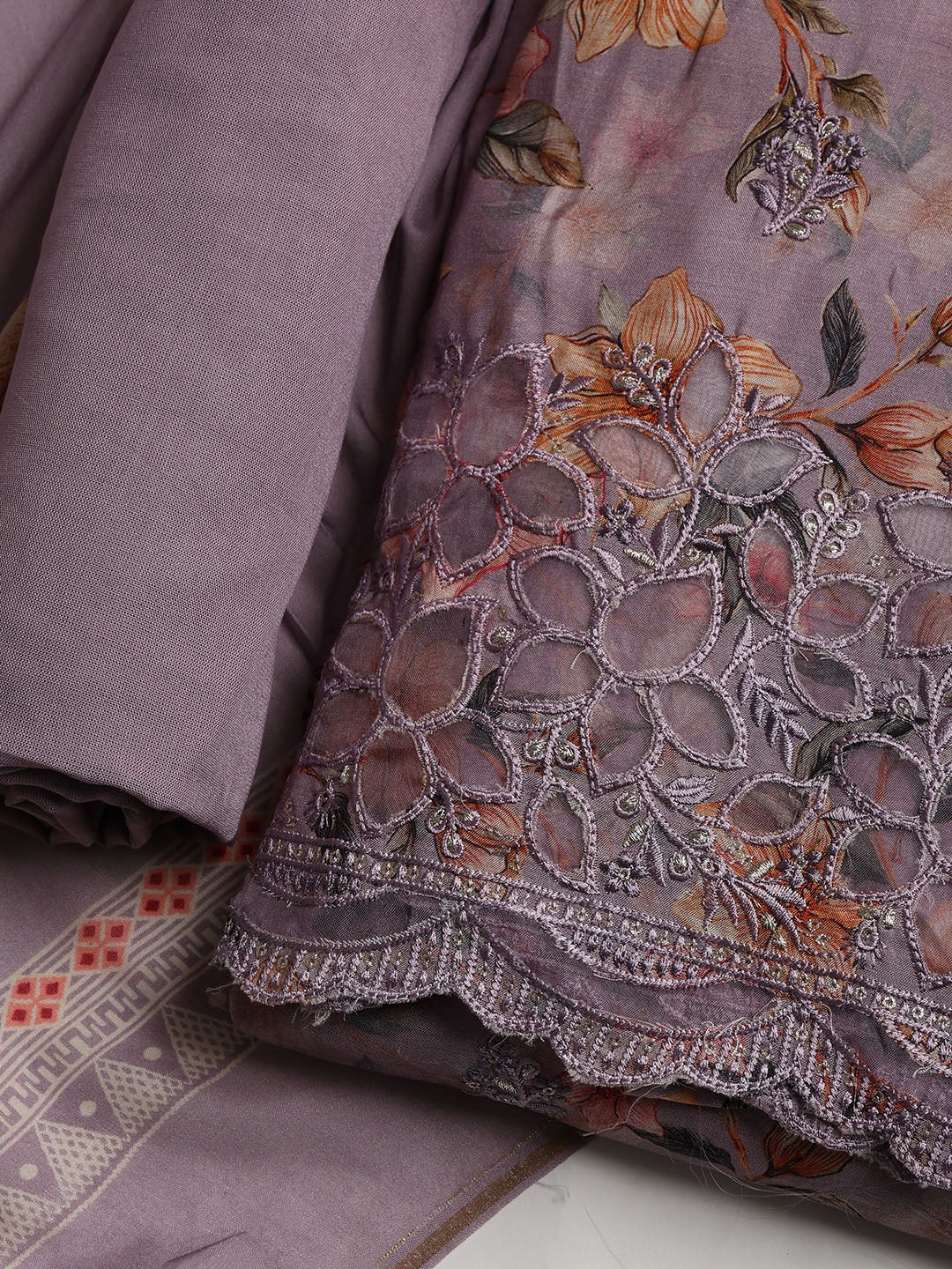 Printed Muslin Unstitched Suit With Dupatta