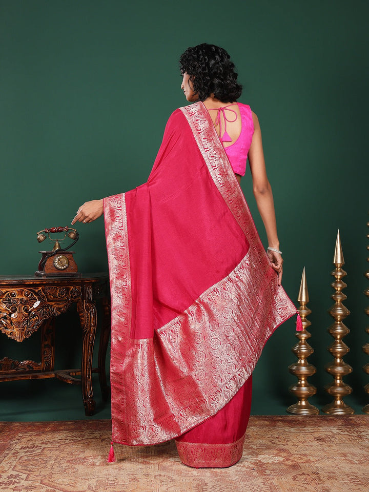 Woven Design Cotton Blend Saree
