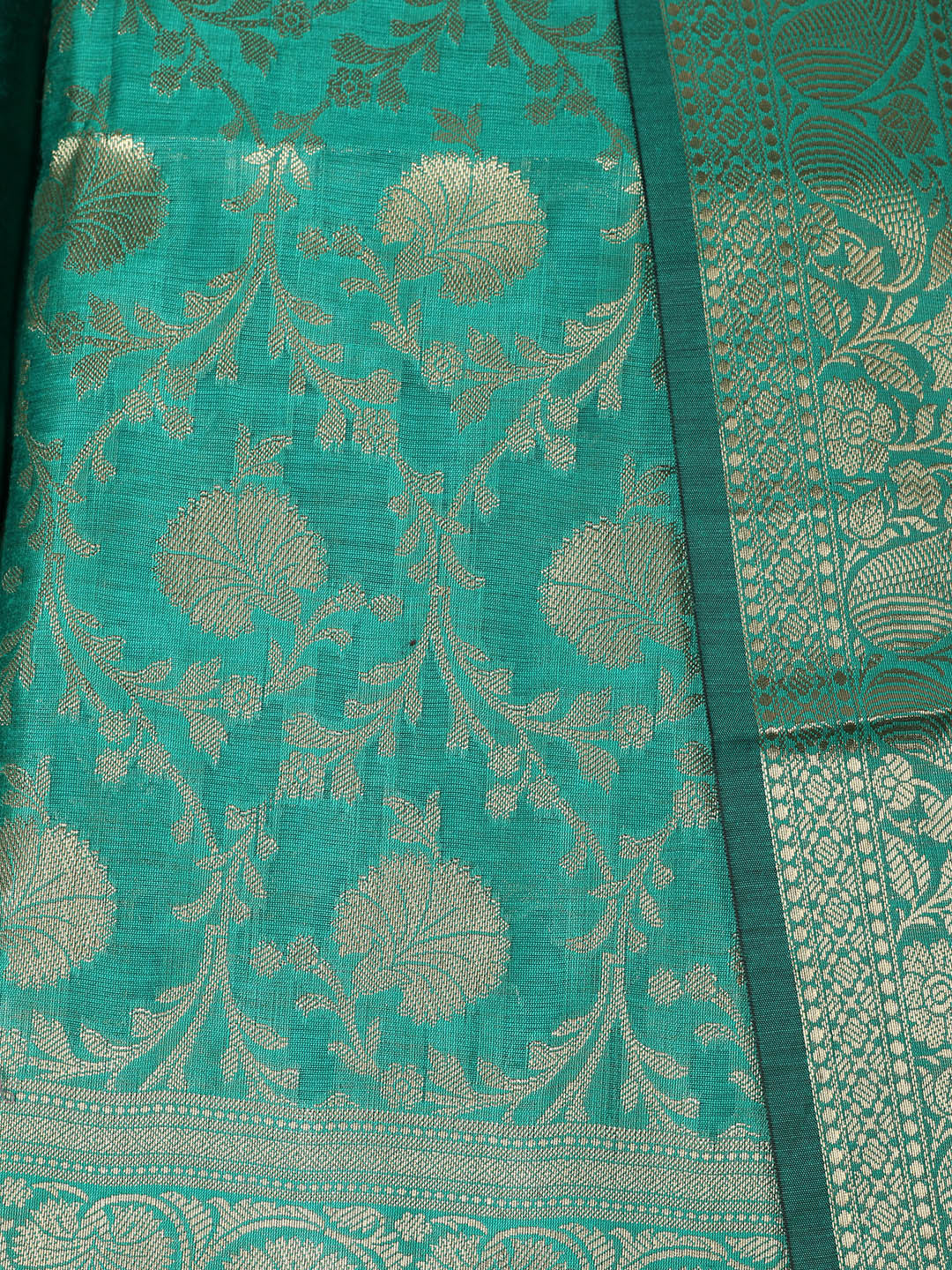 Woven Design Chanderi Unstitched Suit With Pant &amp; Dupatta
