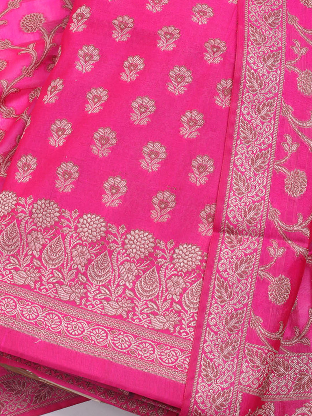 Banarasi Chanderi Unstitched Suit With Dupatta