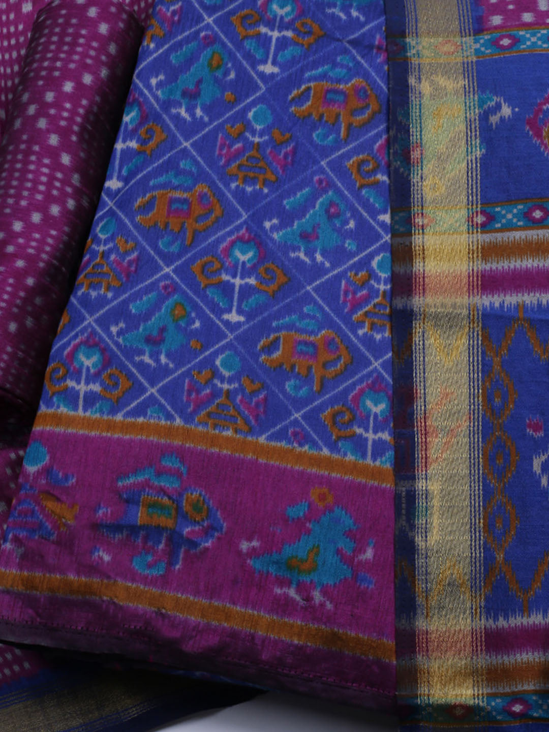 Woven Design Art Silk Unstitched Kurta With Pant &amp; Dupatta
