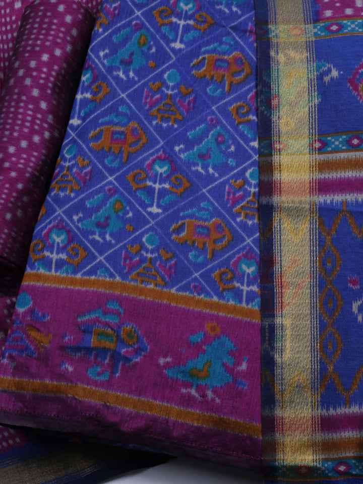 Woven Design Art Silk Unstitched Kurta With Pant &amp; Dupatta