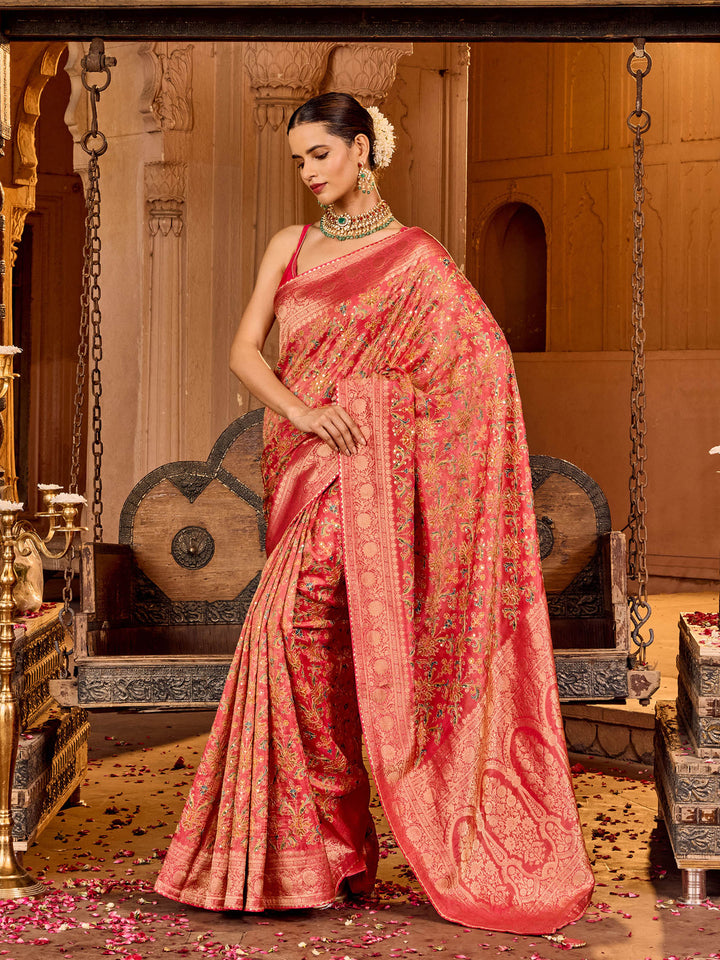 Rani Tissue Printed Saree