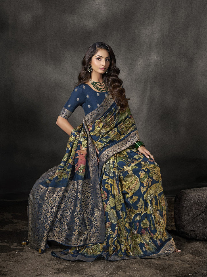 Printed Dola Silk Saree