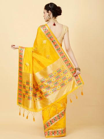 Zari Booti Woven Handloom Saree