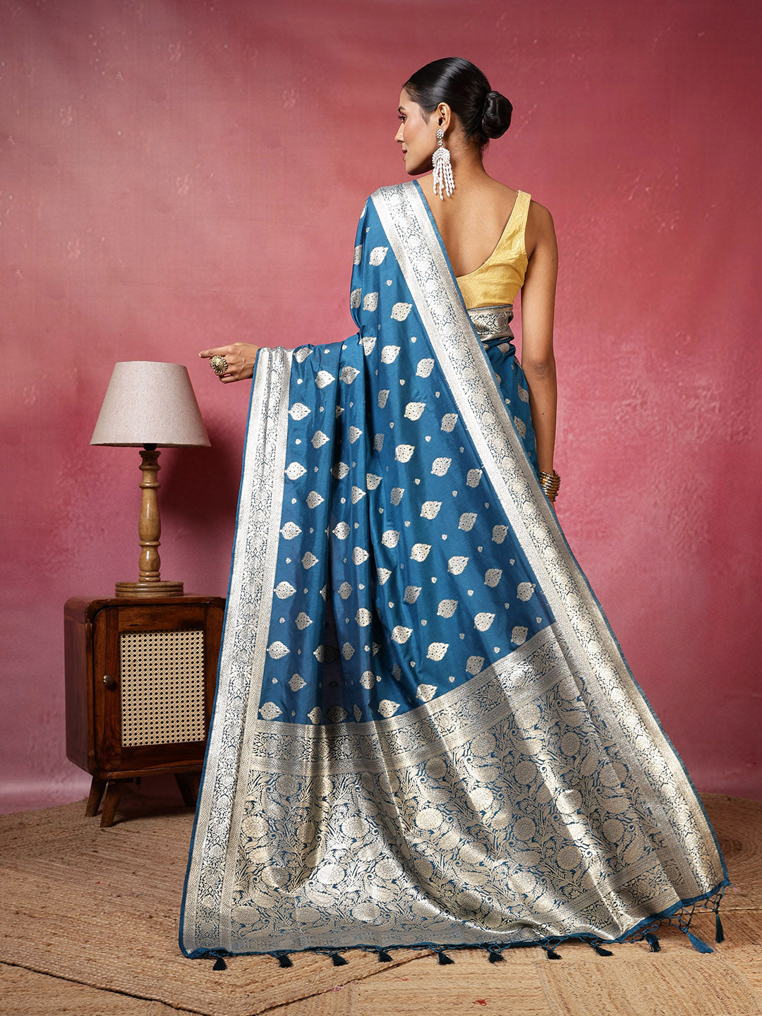 Zari Border Woven Art Silk Saree
