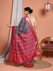 Digital Printed Art Silk Saree