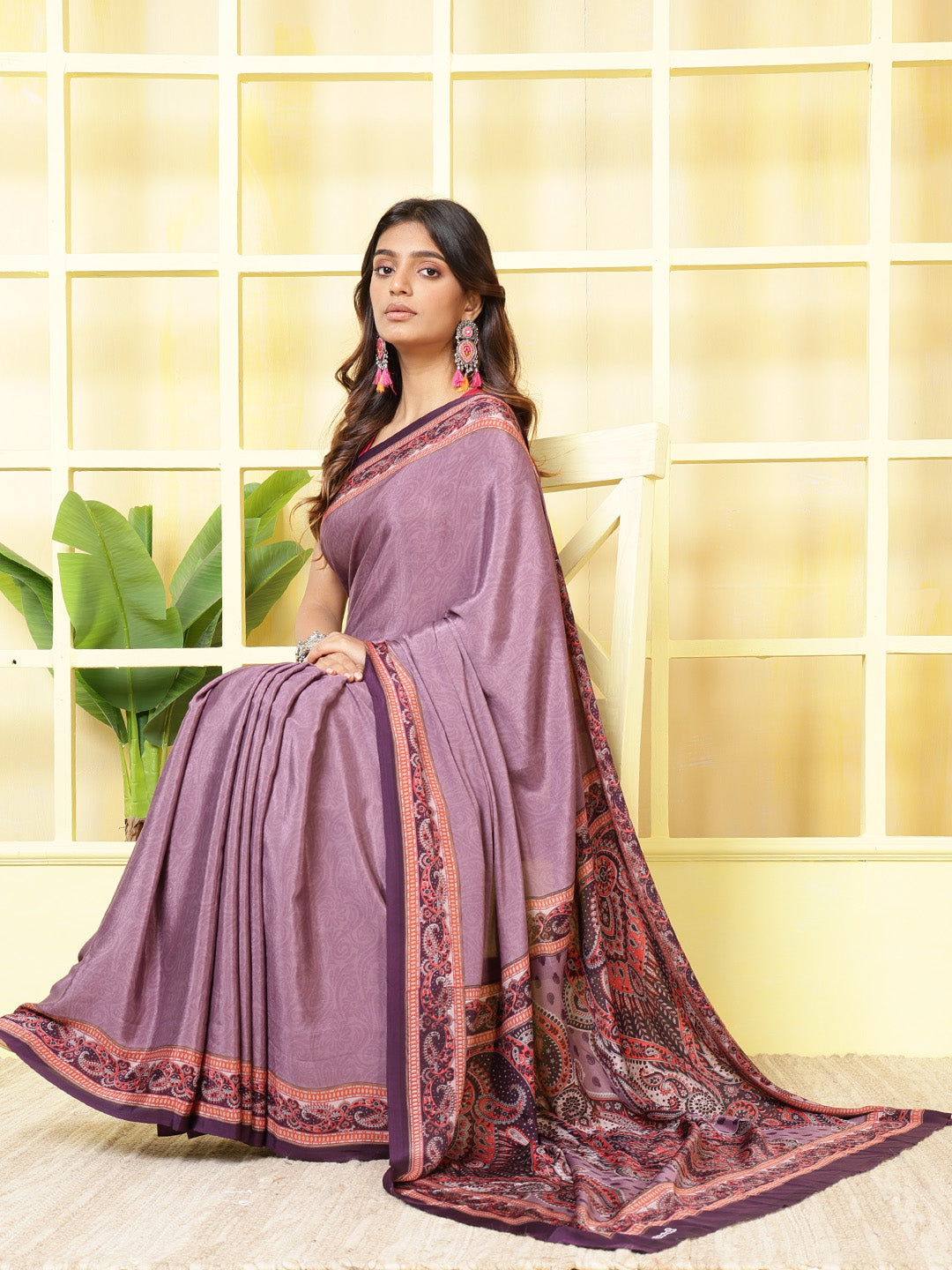 Digital Printed Crepe Saree