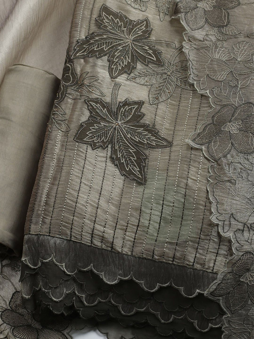 Embroidered Tissue Unstitched Suit With Dupatta