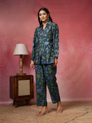Printed Cotton Blend Kurta With Pants