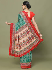 Bandhani Printed Art Silk Woven Saree