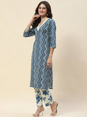 Printed Cotton Kurta Set