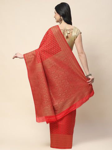 Zari Jaal Woven Handloom Saree