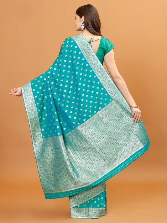 Zari Border Banarasi Woven Saree