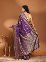 Plain Crepe Saree