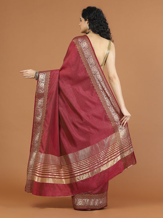 Zari Border Woven Handloom Saree