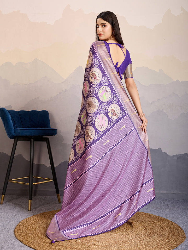 Printed Art Silk Saree