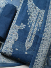 Printed Chanderi Ustitched Suit With Pant & Dupatta
