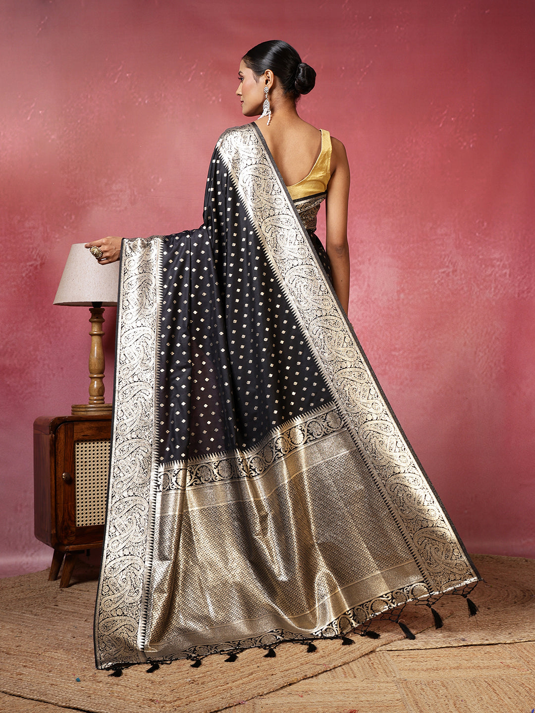 Zari Jaal Art Silk Woven Saree