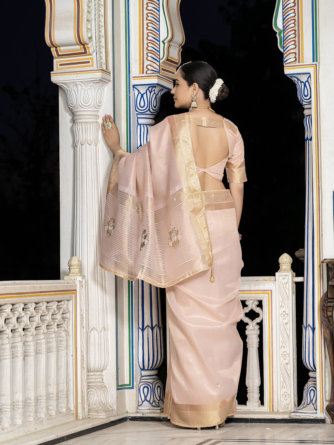 Plain Linen Saree