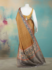 Printed Art Silk Mustard Saree