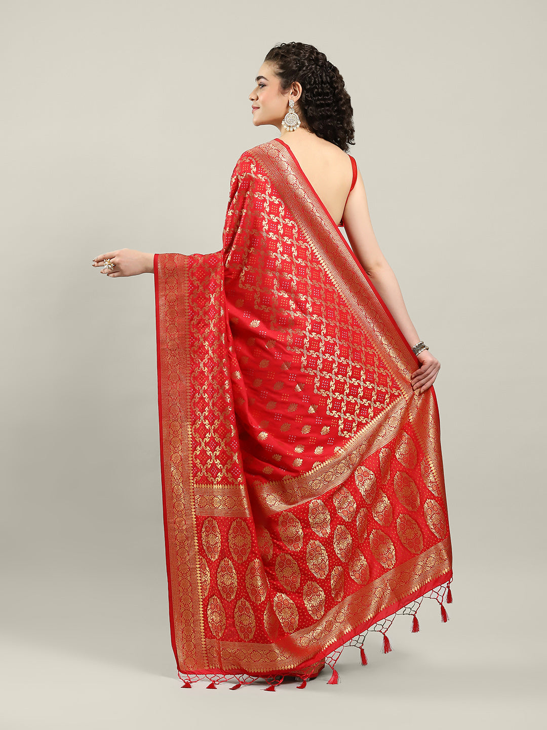 Zari Jaal Art Silk Woven Saree