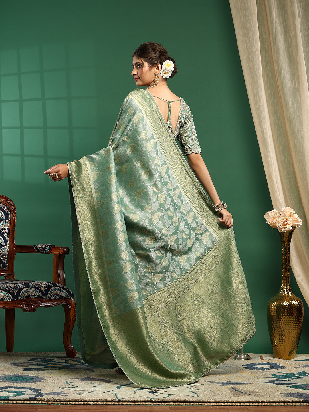 Embroidered Banarasi Saree