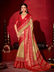 Patola Printed Art Silk Woven Saree