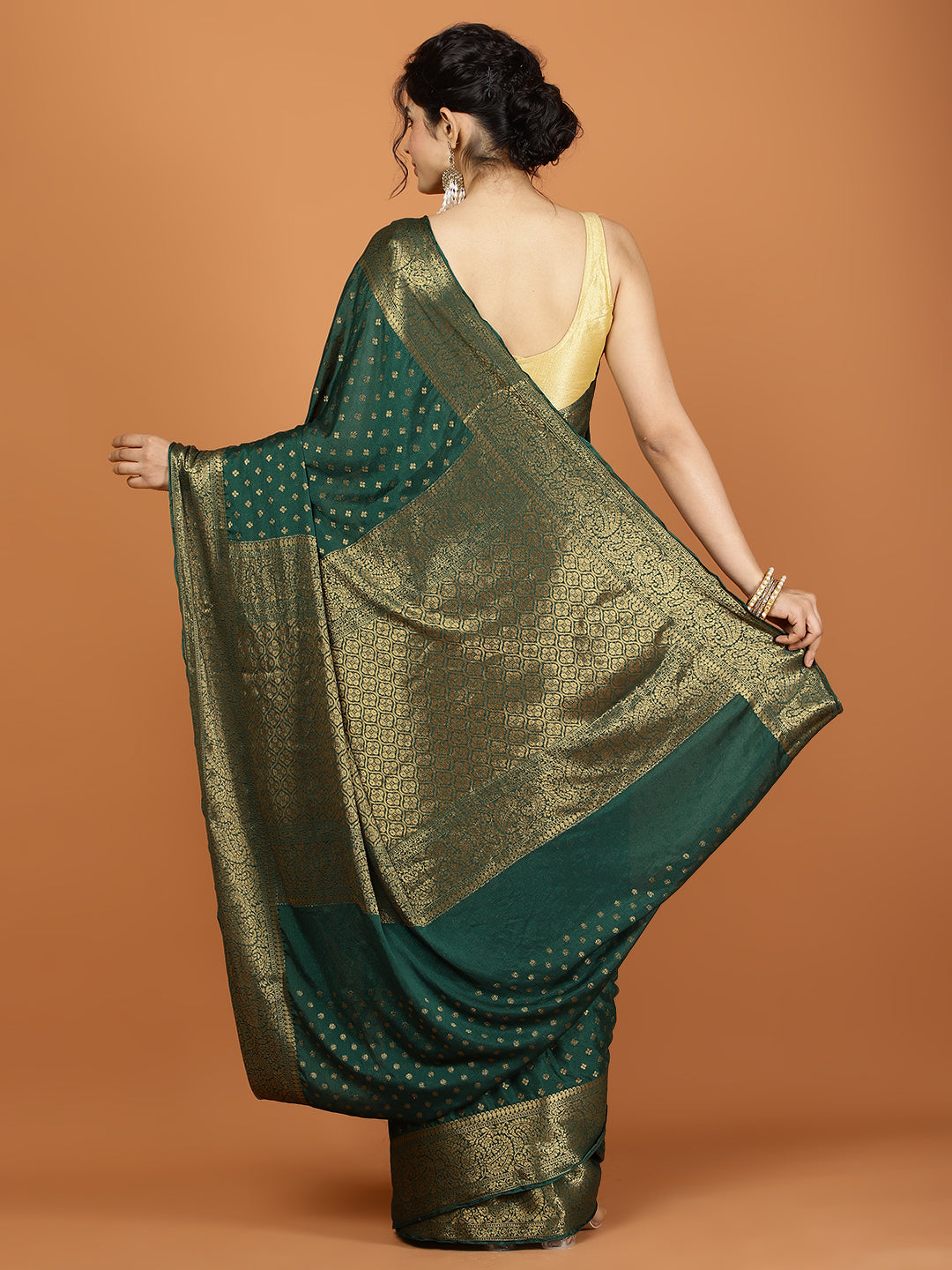 Zari Border Woven Chiffon Saree