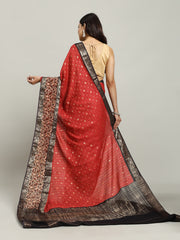 Digital Printed Cotton Blend Woven Saree