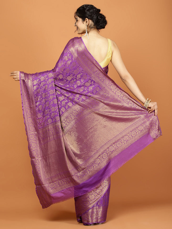 Zari Border Woven Chiffon Saree