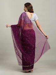 Sequence Embroidery Tissue Saree