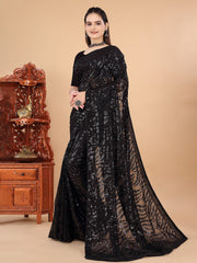 Embroidered Georgette Saree