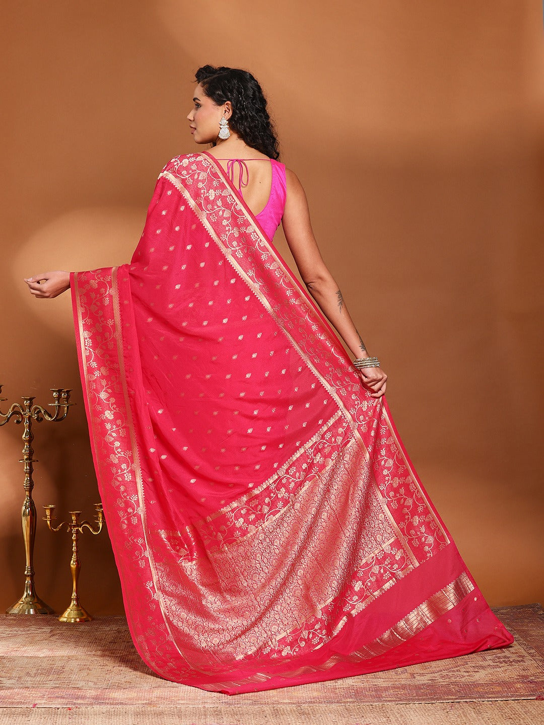 Plain Chiffon Saree